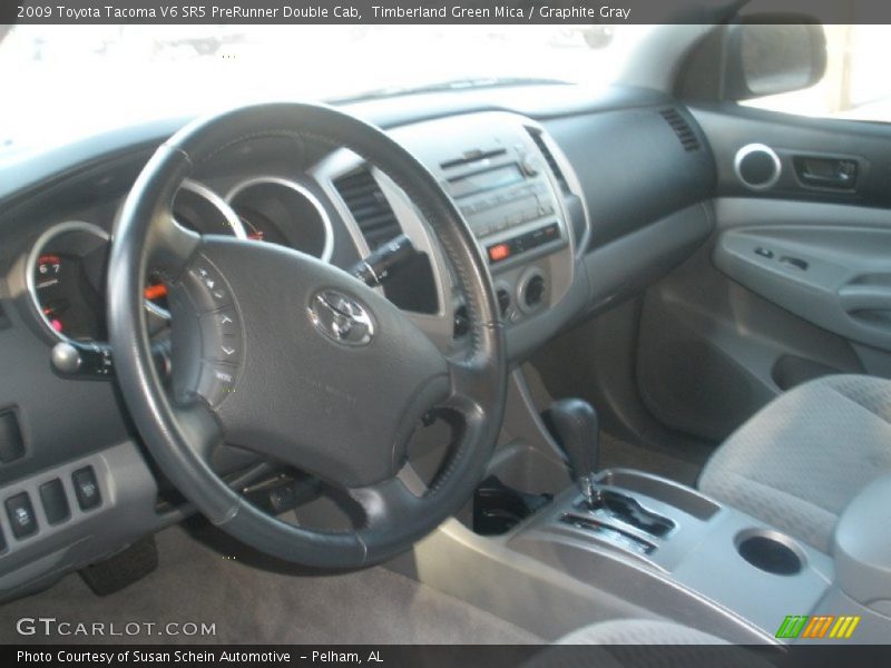 Timberland Green Mica / Graphite Gray 2009 Toyota Tacoma V6 SR5 PreRunner Double Cab