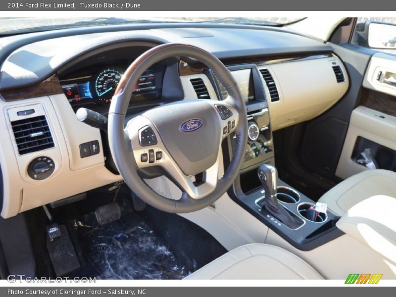 Tuxedo Black / Dune 2014 Ford Flex Limited