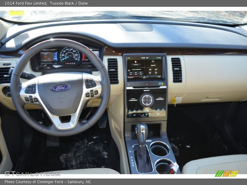Tuxedo Black / Dune 2014 Ford Flex Limited