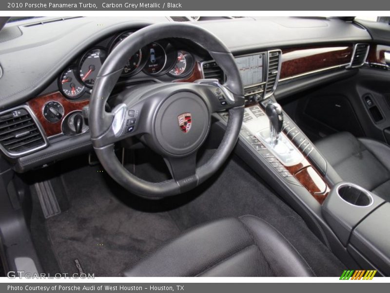 Carbon Grey Metallic / Black 2010 Porsche Panamera Turbo