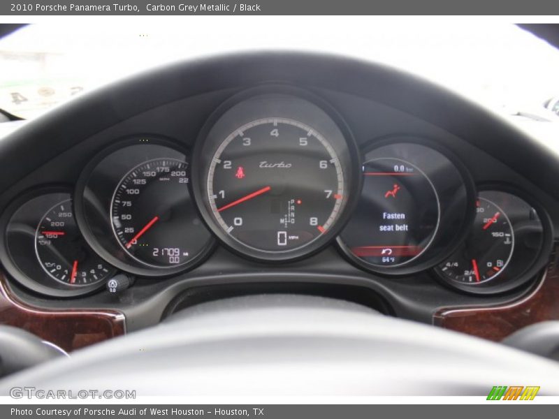 Carbon Grey Metallic / Black 2010 Porsche Panamera Turbo