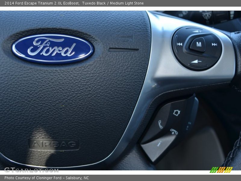 Tuxedo Black / Medium Light Stone 2014 Ford Escape Titanium 2.0L EcoBoost