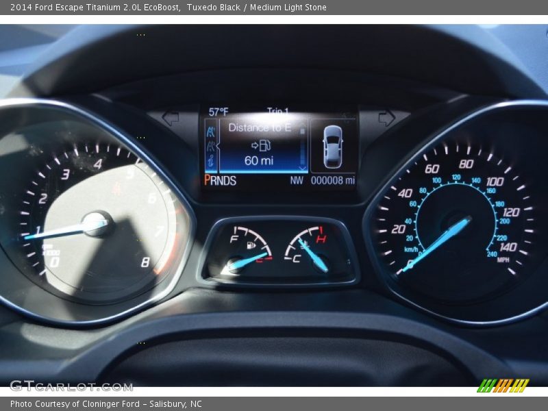 Tuxedo Black / Medium Light Stone 2014 Ford Escape Titanium 2.0L EcoBoost