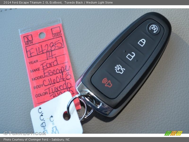Tuxedo Black / Medium Light Stone 2014 Ford Escape Titanium 2.0L EcoBoost