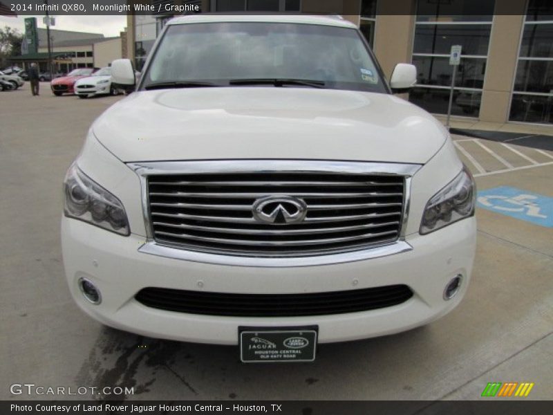 Moonlight White / Graphite 2014 Infiniti QX80