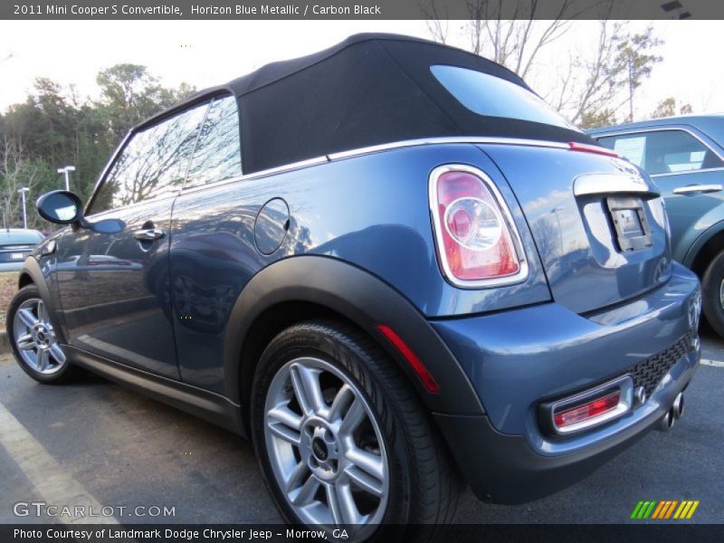 Horizon Blue Metallic / Carbon Black 2011 Mini Cooper S Convertible
