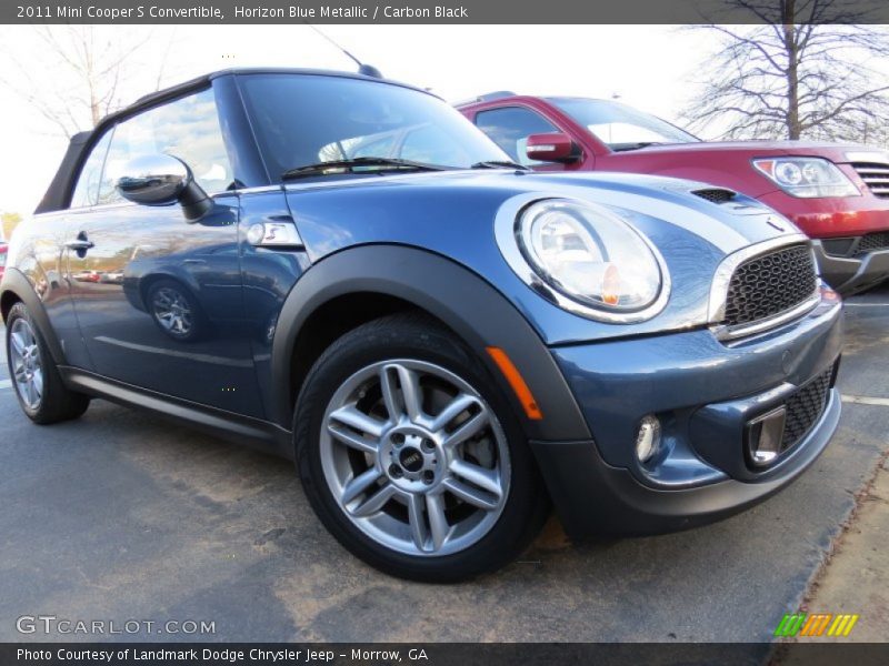 Horizon Blue Metallic / Carbon Black 2011 Mini Cooper S Convertible