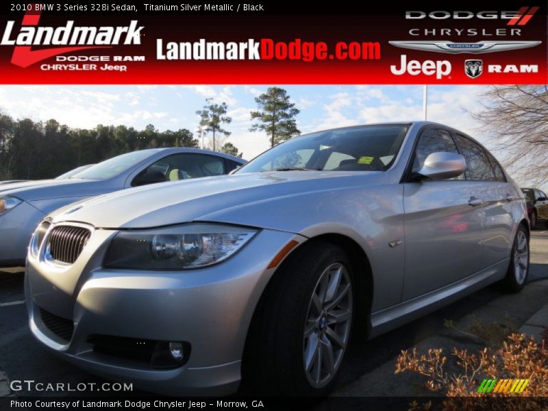Titanium Silver Metallic / Black 2010 BMW 3 Series 328i Sedan