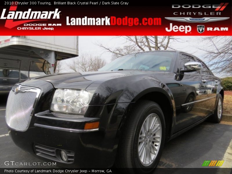 Brilliant Black Crystal Pearl / Dark Slate Gray 2010 Chrysler 300 Touring