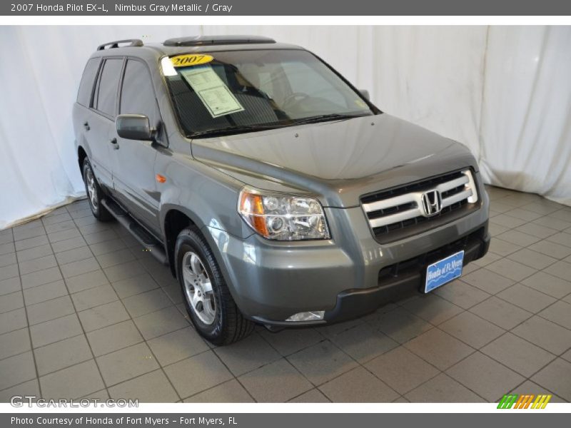 Nimbus Gray Metallic / Gray 2007 Honda Pilot EX-L