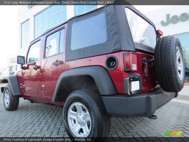 Deep Cherry Red Crystal Pearl / Black 2013 Jeep Wrangler Unlimited Sport 4x4