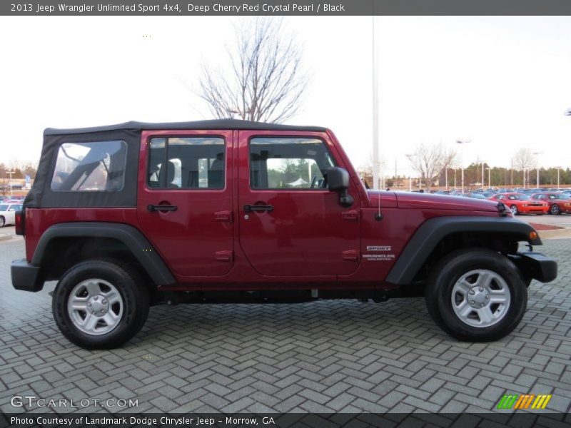 Deep Cherry Red Crystal Pearl / Black 2013 Jeep Wrangler Unlimited Sport 4x4