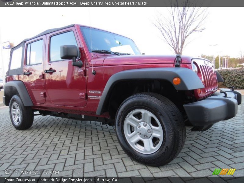 Deep Cherry Red Crystal Pearl / Black 2013 Jeep Wrangler Unlimited Sport 4x4