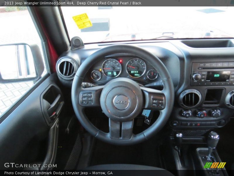 Deep Cherry Red Crystal Pearl / Black 2013 Jeep Wrangler Unlimited Sport 4x4