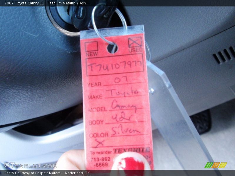 Titanium Metallic / Ash 2007 Toyota Camry LE