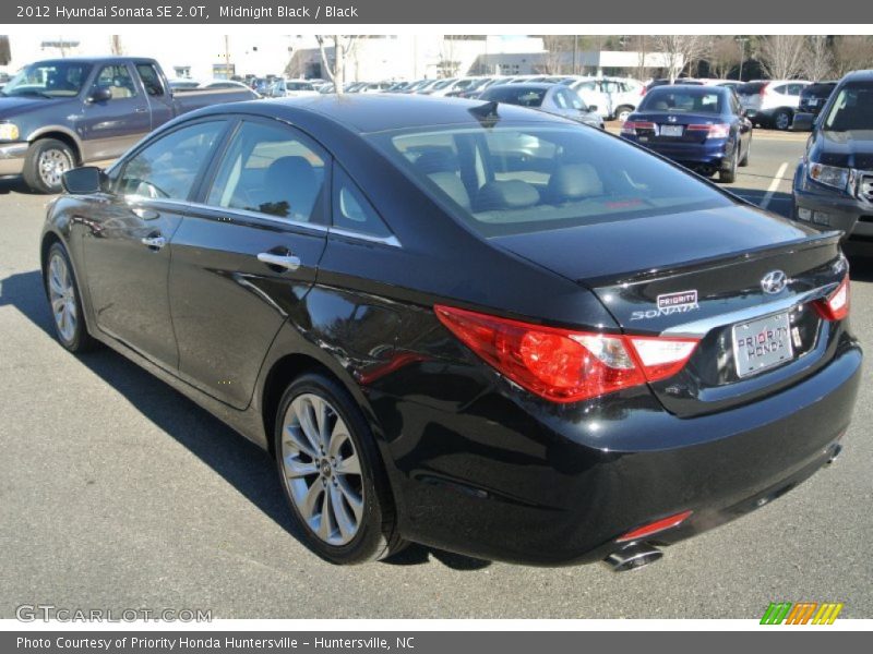 Midnight Black / Black 2012 Hyundai Sonata SE 2.0T