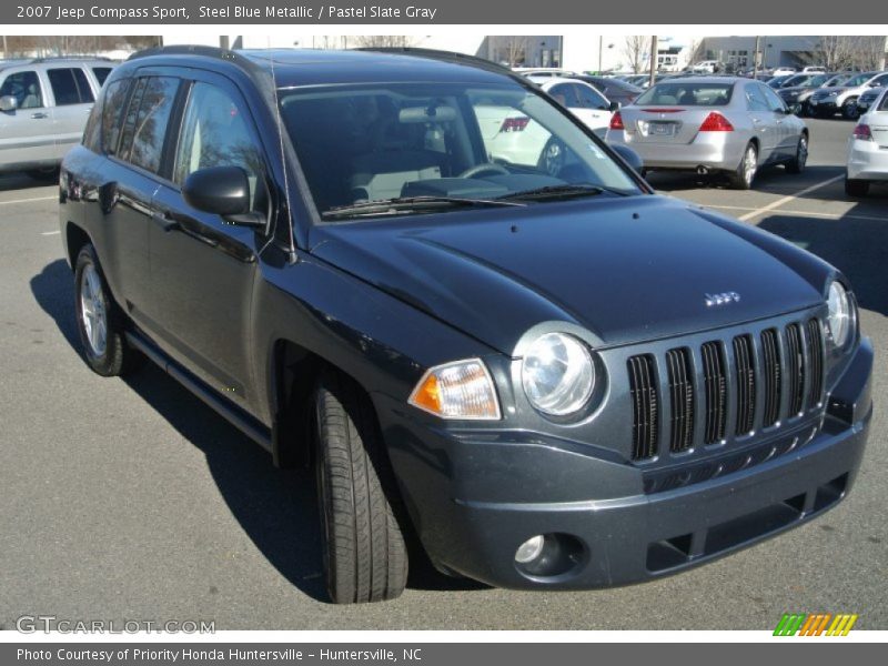 Steel Blue Metallic / Pastel Slate Gray 2007 Jeep Compass Sport