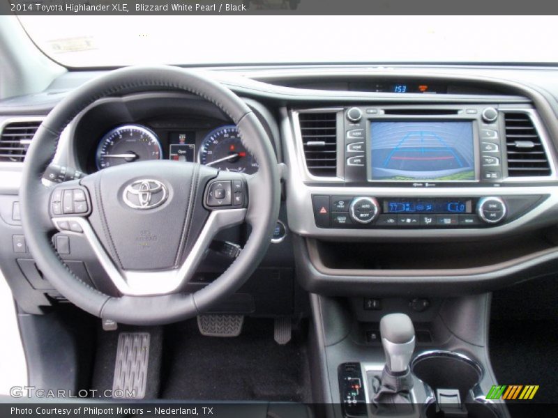 Dashboard of 2014 Highlander XLE