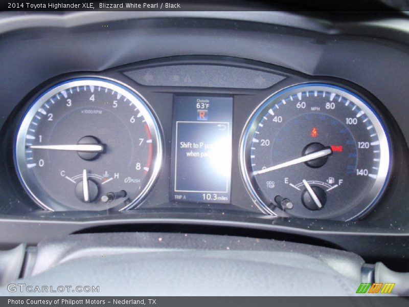 Blizzard White Pearl / Black 2014 Toyota Highlander XLE
