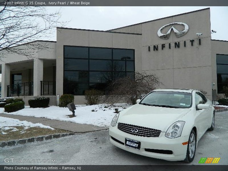 Ivory Pearl / Wheat Beige 2007 Infiniti G 35 Coupe