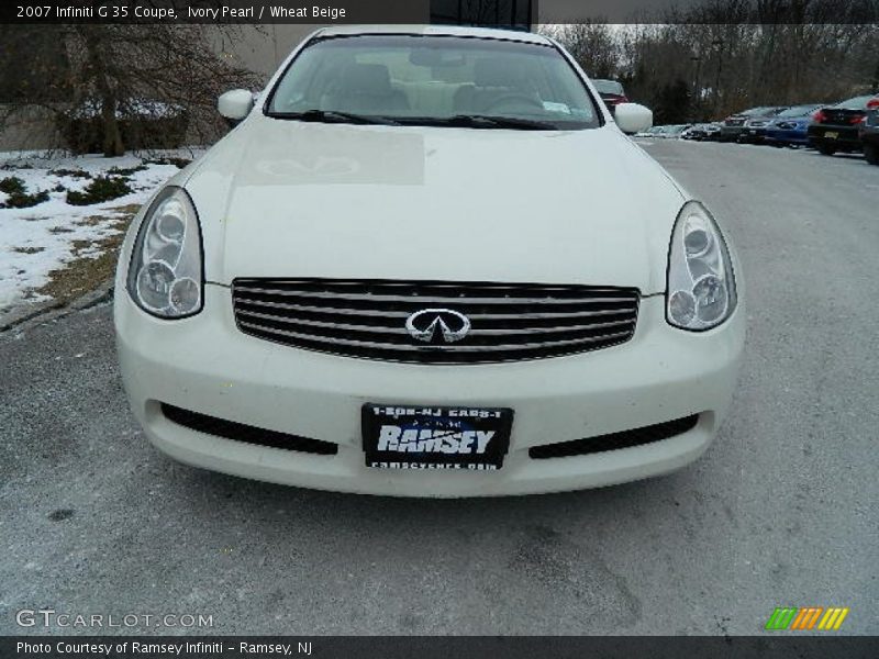 Ivory Pearl / Wheat Beige 2007 Infiniti G 35 Coupe
