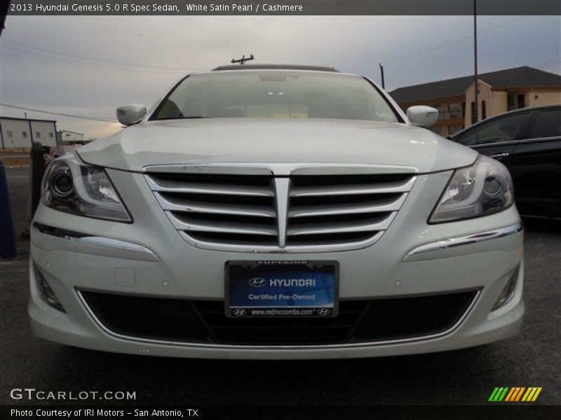 White Satin Pearl / Cashmere 2013 Hyundai Genesis 5.0 R Spec Sedan