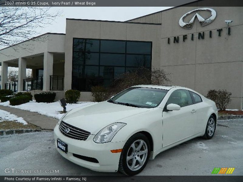Ivory Pearl / Wheat Beige 2007 Infiniti G 35 Coupe
