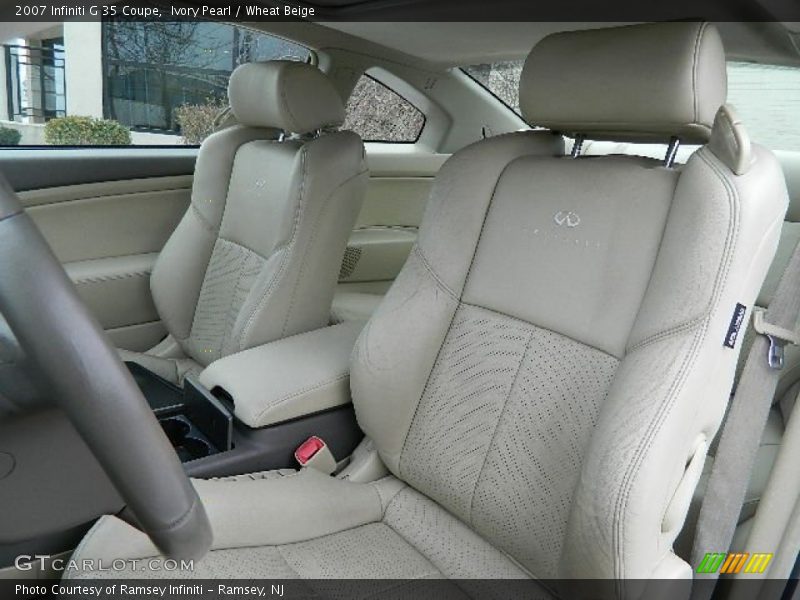 Ivory Pearl / Wheat Beige 2007 Infiniti G 35 Coupe