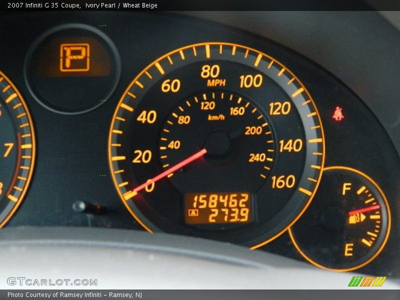 Ivory Pearl / Wheat Beige 2007 Infiniti G 35 Coupe