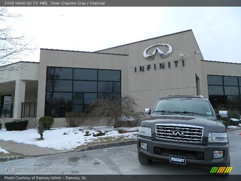 Silver Graphite Gray / Charcoal 2008 Infiniti QX 56 4WD