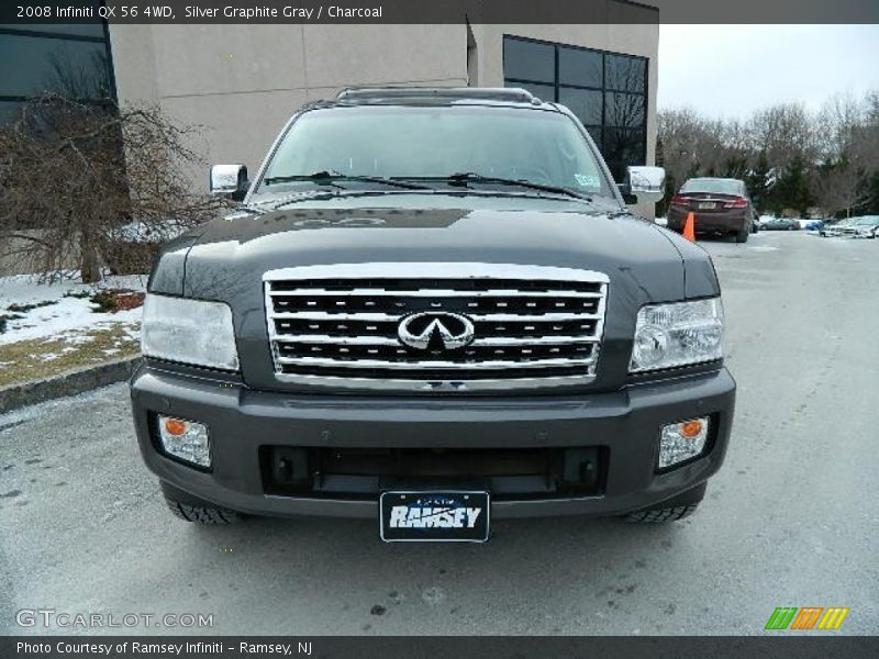 Silver Graphite Gray / Charcoal 2008 Infiniti QX 56 4WD