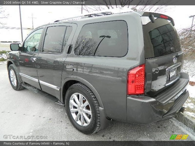 Silver Graphite Gray / Charcoal 2008 Infiniti QX 56 4WD