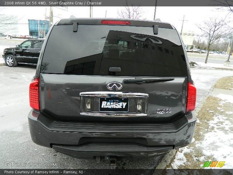 Silver Graphite Gray / Charcoal 2008 Infiniti QX 56 4WD