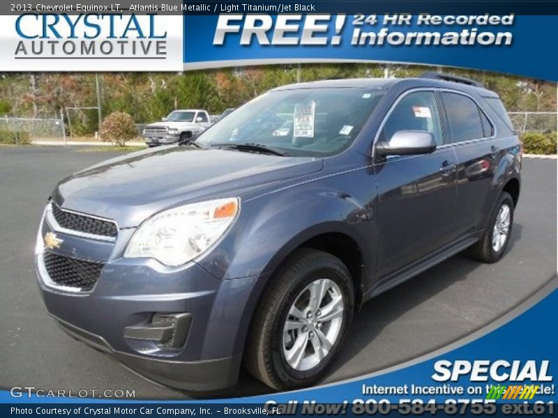 Atlantis Blue Metallic / Light Titanium/Jet Black 2013 Chevrolet Equinox LT
