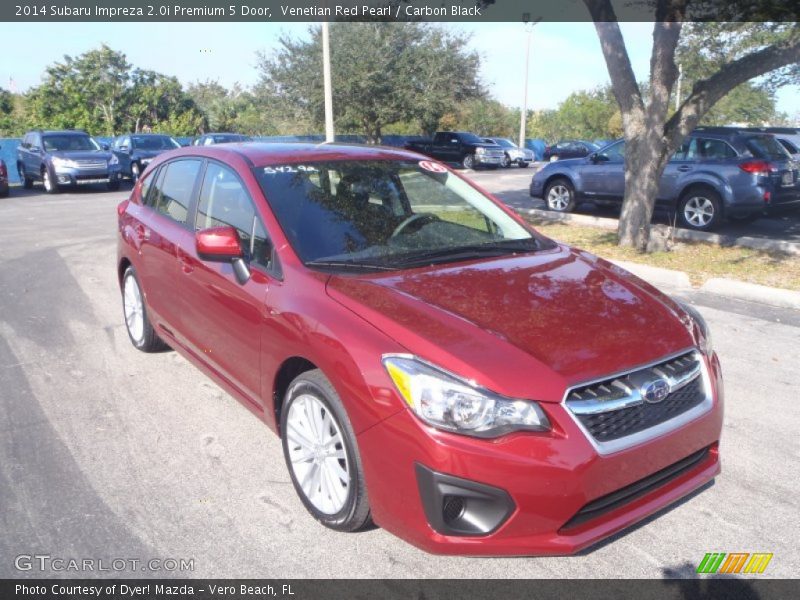 Venetian Red Pearl / Carbon Black 2014 Subaru Impreza 2.0i Premium 5 Door