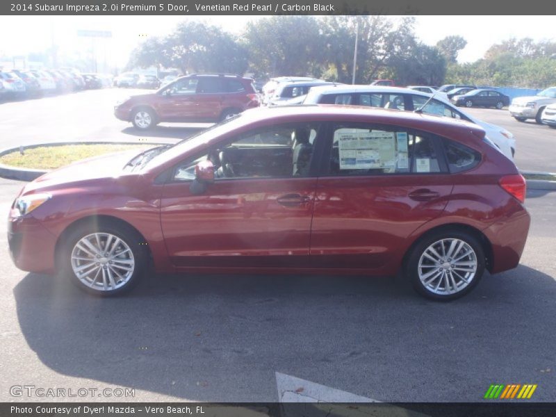 Venetian Red Pearl / Carbon Black 2014 Subaru Impreza 2.0i Premium 5 Door