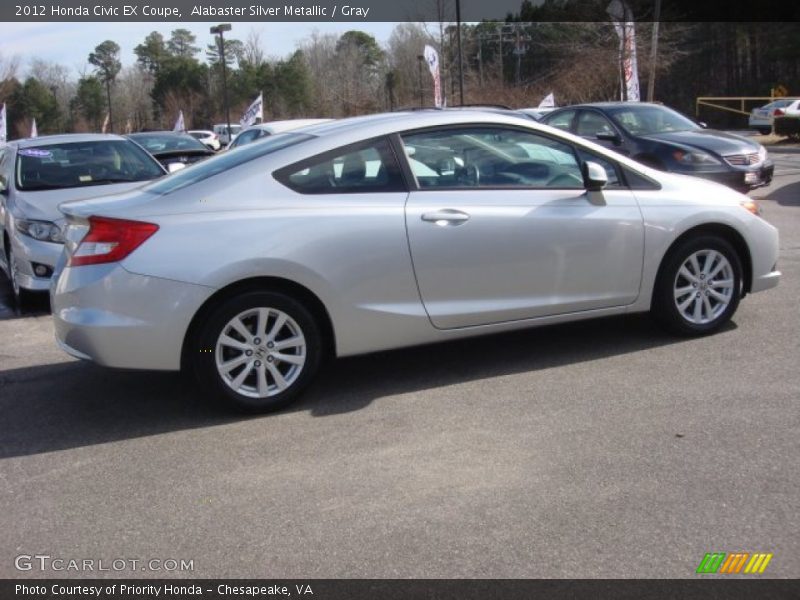 Alabaster Silver Metallic / Gray 2012 Honda Civic EX Coupe