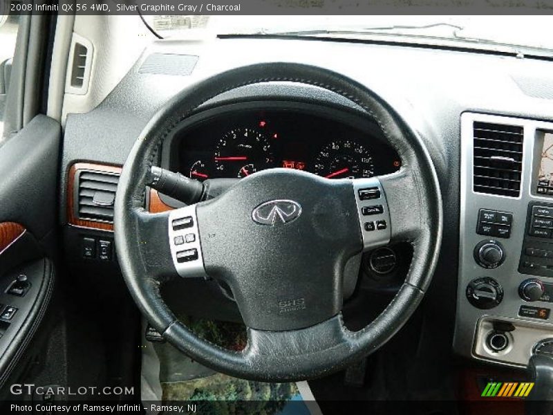 Silver Graphite Gray / Charcoal 2008 Infiniti QX 56 4WD