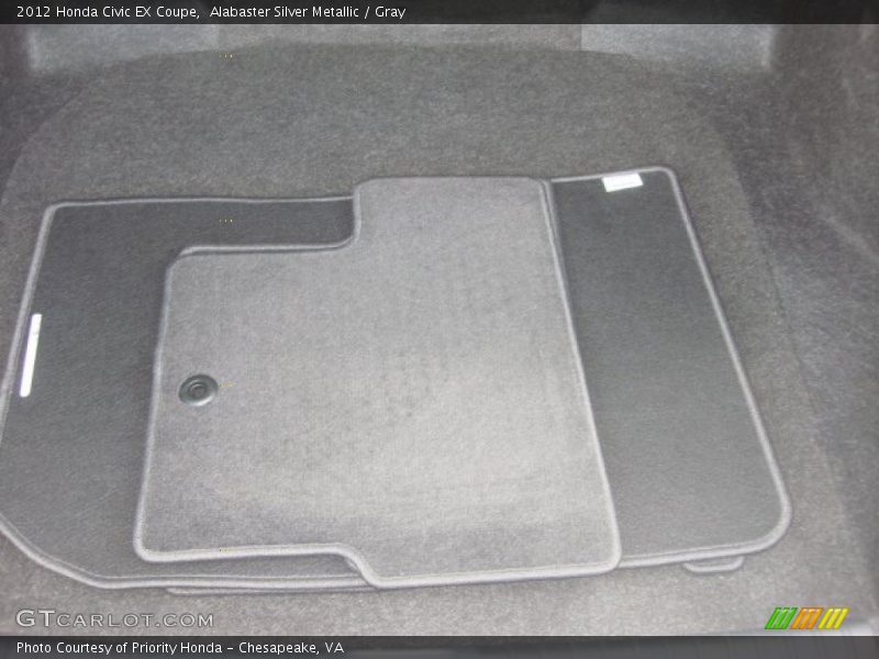 Alabaster Silver Metallic / Gray 2012 Honda Civic EX Coupe