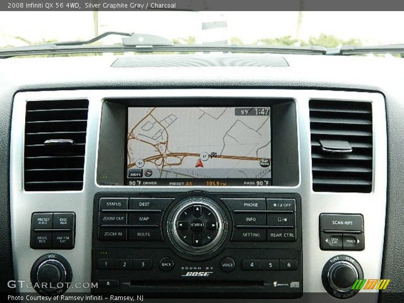Silver Graphite Gray / Charcoal 2008 Infiniti QX 56 4WD