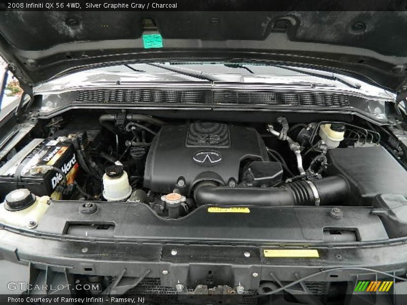 Silver Graphite Gray / Charcoal 2008 Infiniti QX 56 4WD