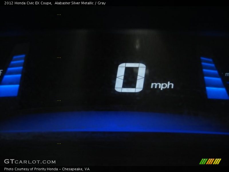 Alabaster Silver Metallic / Gray 2012 Honda Civic EX Coupe