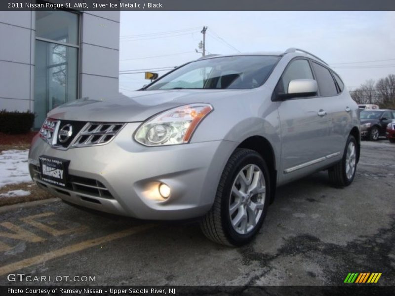 Silver Ice Metallic / Black 2011 Nissan Rogue SL AWD