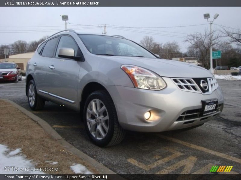 Silver Ice Metallic / Black 2011 Nissan Rogue SL AWD