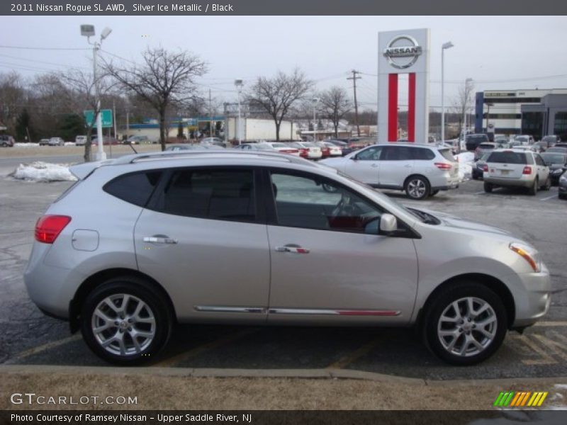 Silver Ice Metallic / Black 2011 Nissan Rogue SL AWD
