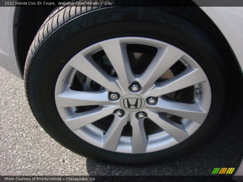 Alabaster Silver Metallic / Gray 2012 Honda Civic EX Coupe