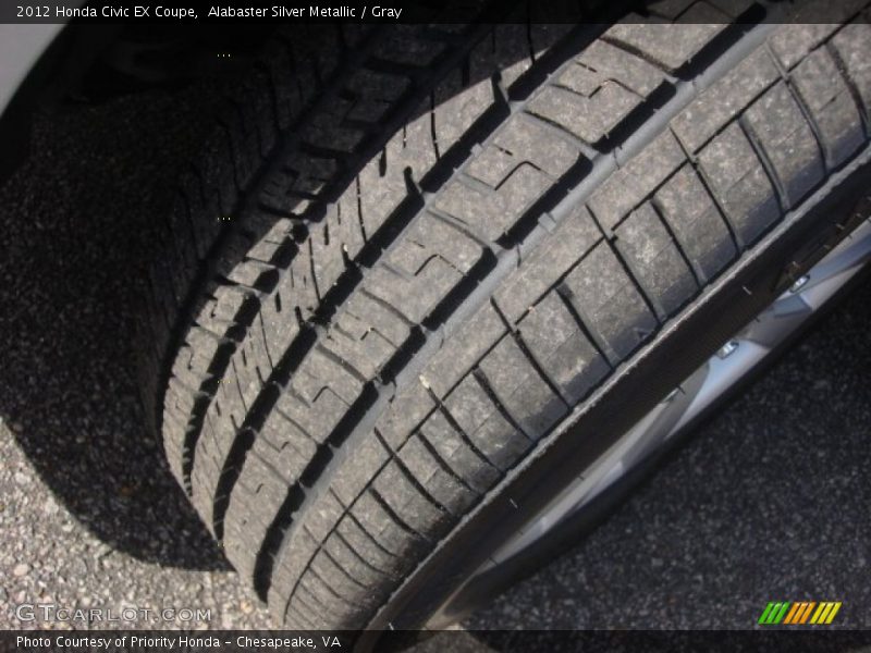 Alabaster Silver Metallic / Gray 2012 Honda Civic EX Coupe