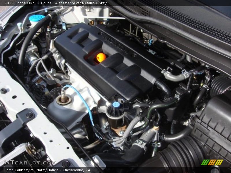 Alabaster Silver Metallic / Gray 2012 Honda Civic EX Coupe