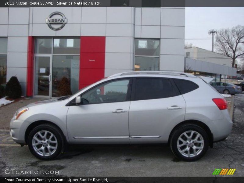 Silver Ice Metallic / Black 2011 Nissan Rogue SL AWD