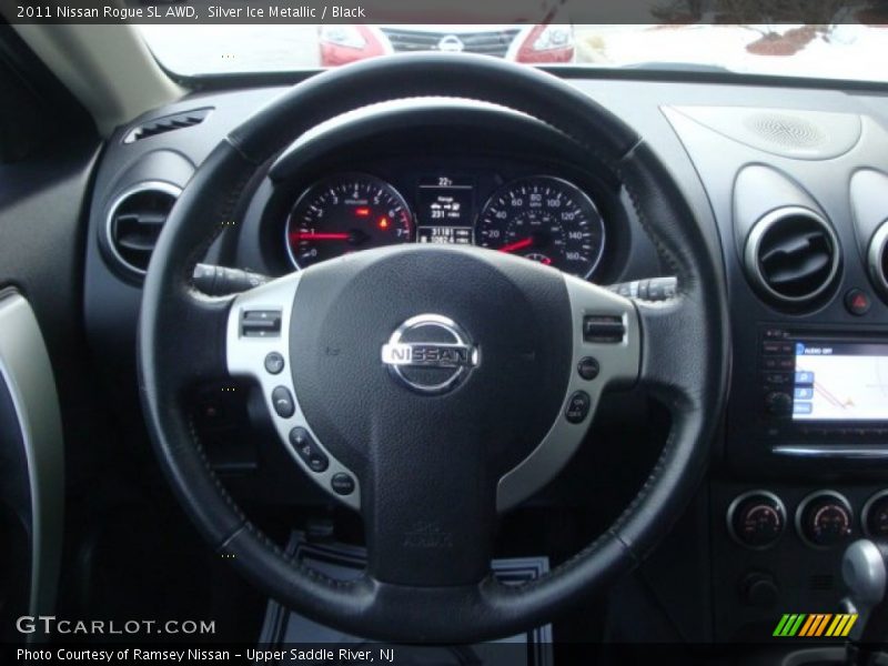 Silver Ice Metallic / Black 2011 Nissan Rogue SL AWD